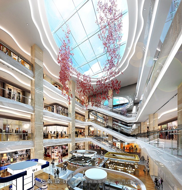 大型綜合性江門商場裝修設計 天霸設計效果圖參考